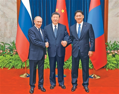  习近平主持中俄蒙元首第七次会晤 
