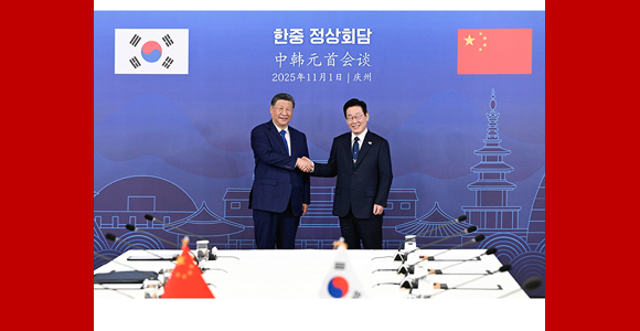 习近平同韩国总统李在明会谈