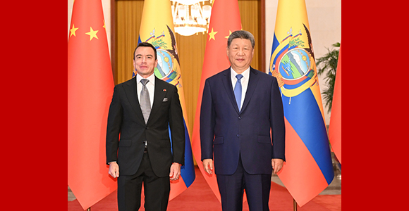  习近平同厄瓜多尔总统诺沃亚会谈